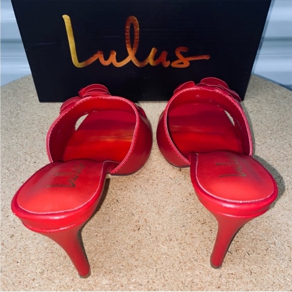 LULU’S FLOWINA SQUARE TOE SLIDE HEEL SANDALS - Picture 6 of 9